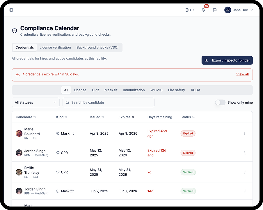 Credential management